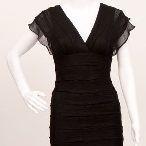 Max Studio - layered ruffle black dress